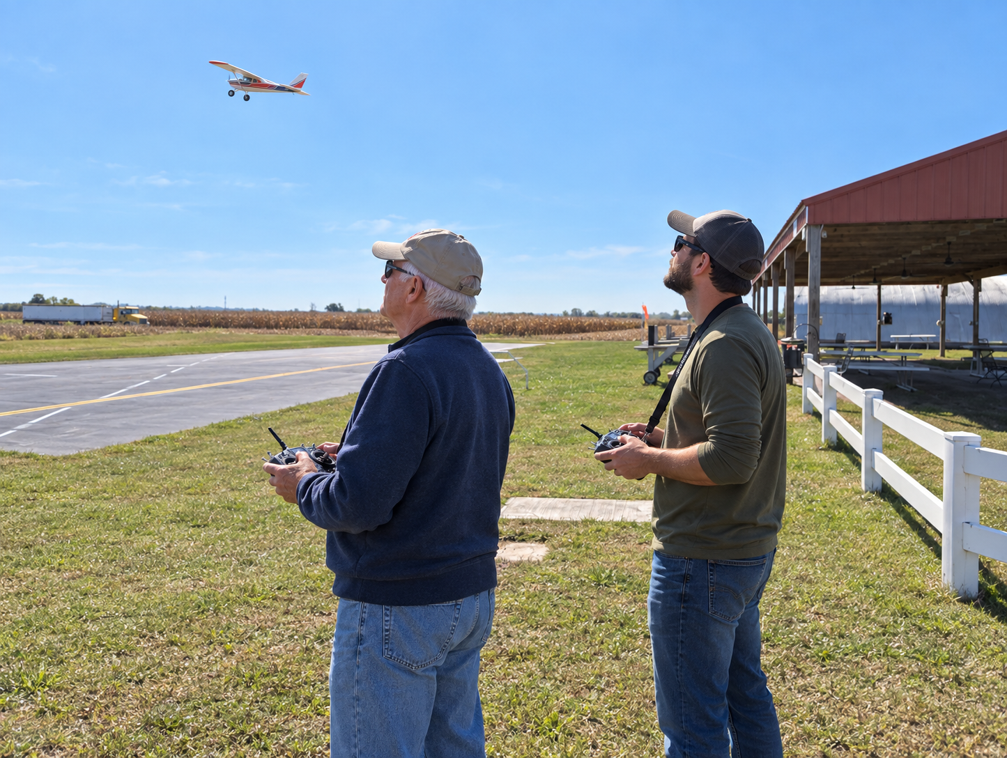 Adult enjoying RC flight