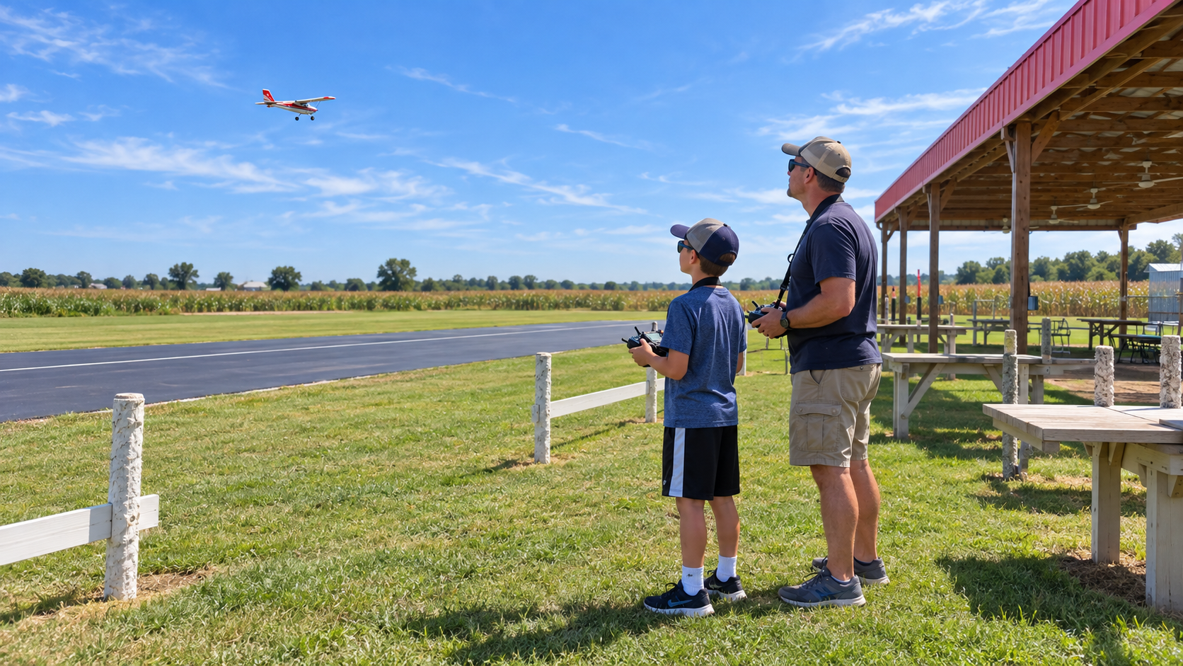 Young person enjoying RC flight